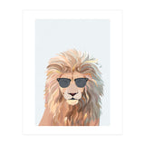 Lion Portrait earing sunglasses (Print Only) thumbnail