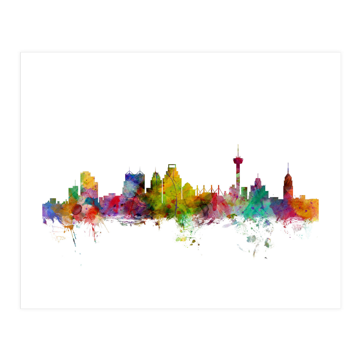 San Antonio Texas Skyline (Print Only)