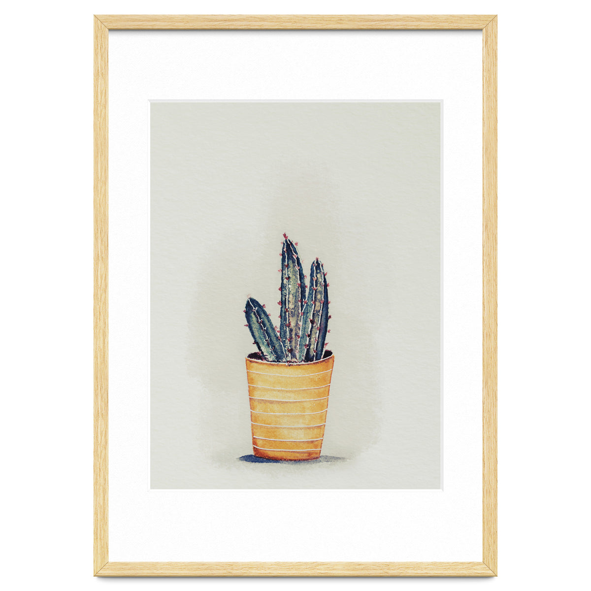 Cactus in yellow pot