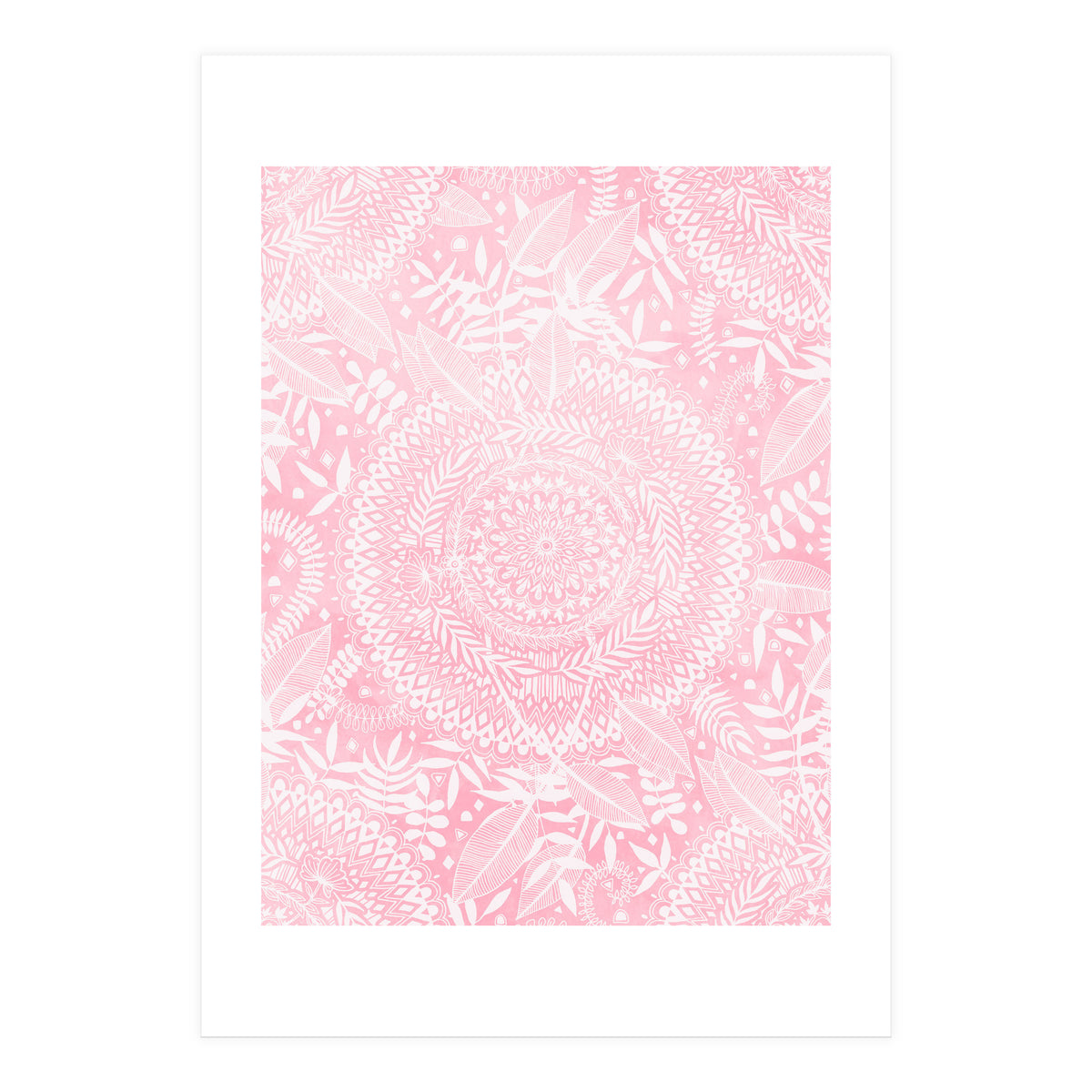 Medallion Pattern in Blush Pink (Print Only)