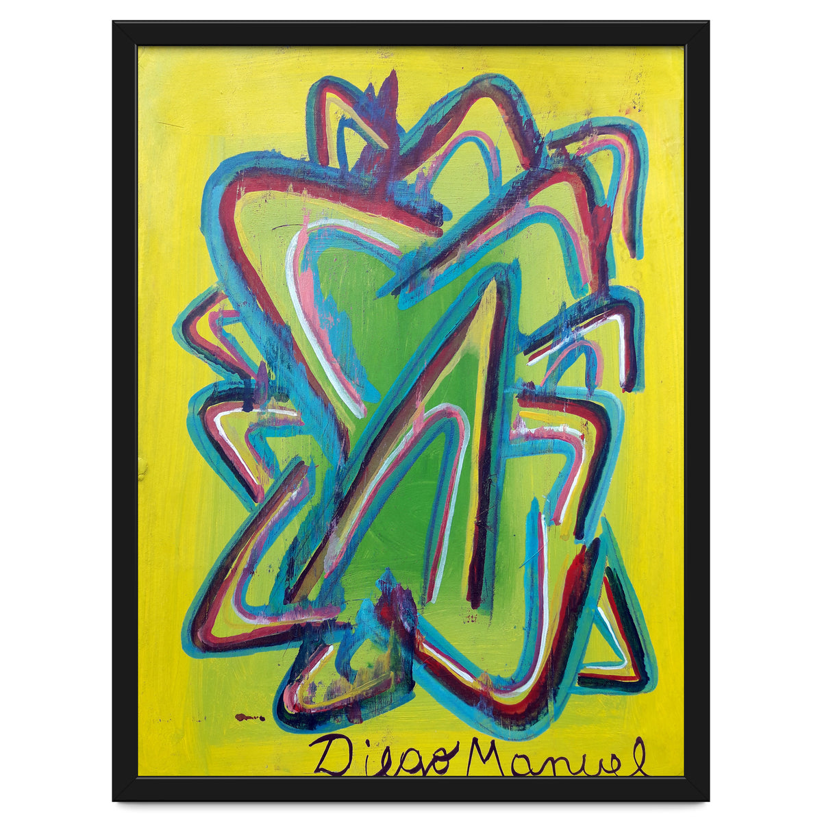 Forma Celeste Sobre Amarillo 2