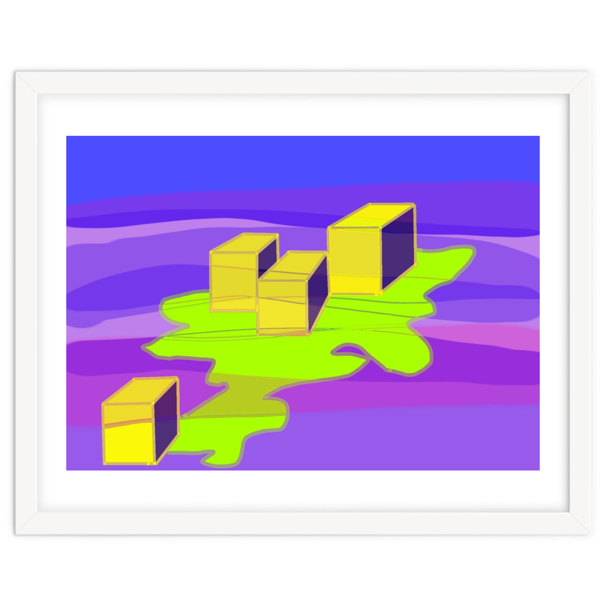 Abstract spilled box