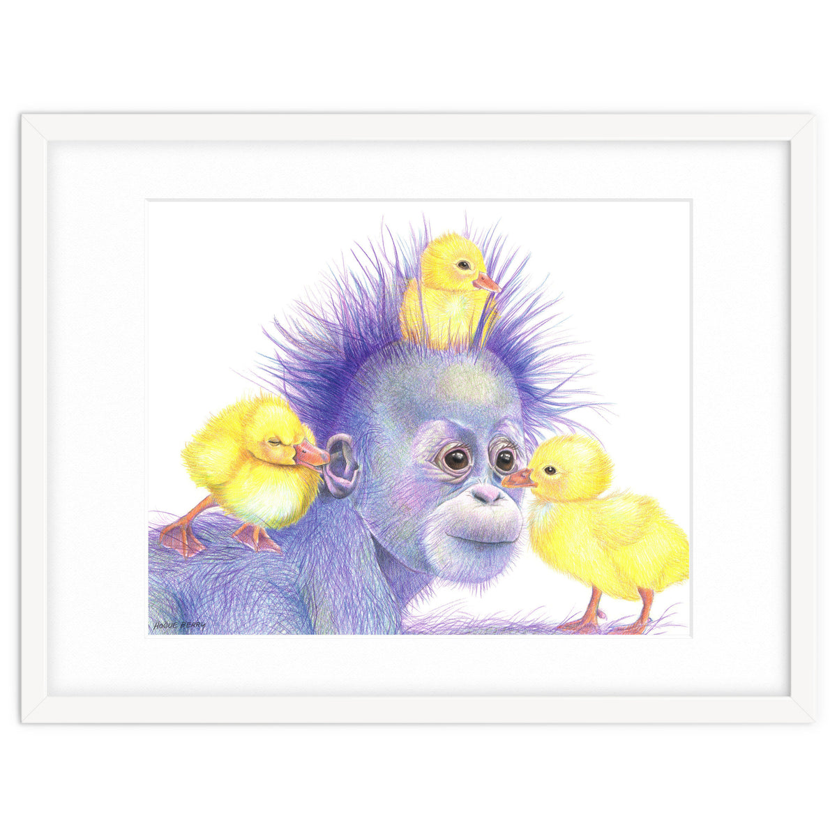 Purple Orangutan and Ducks