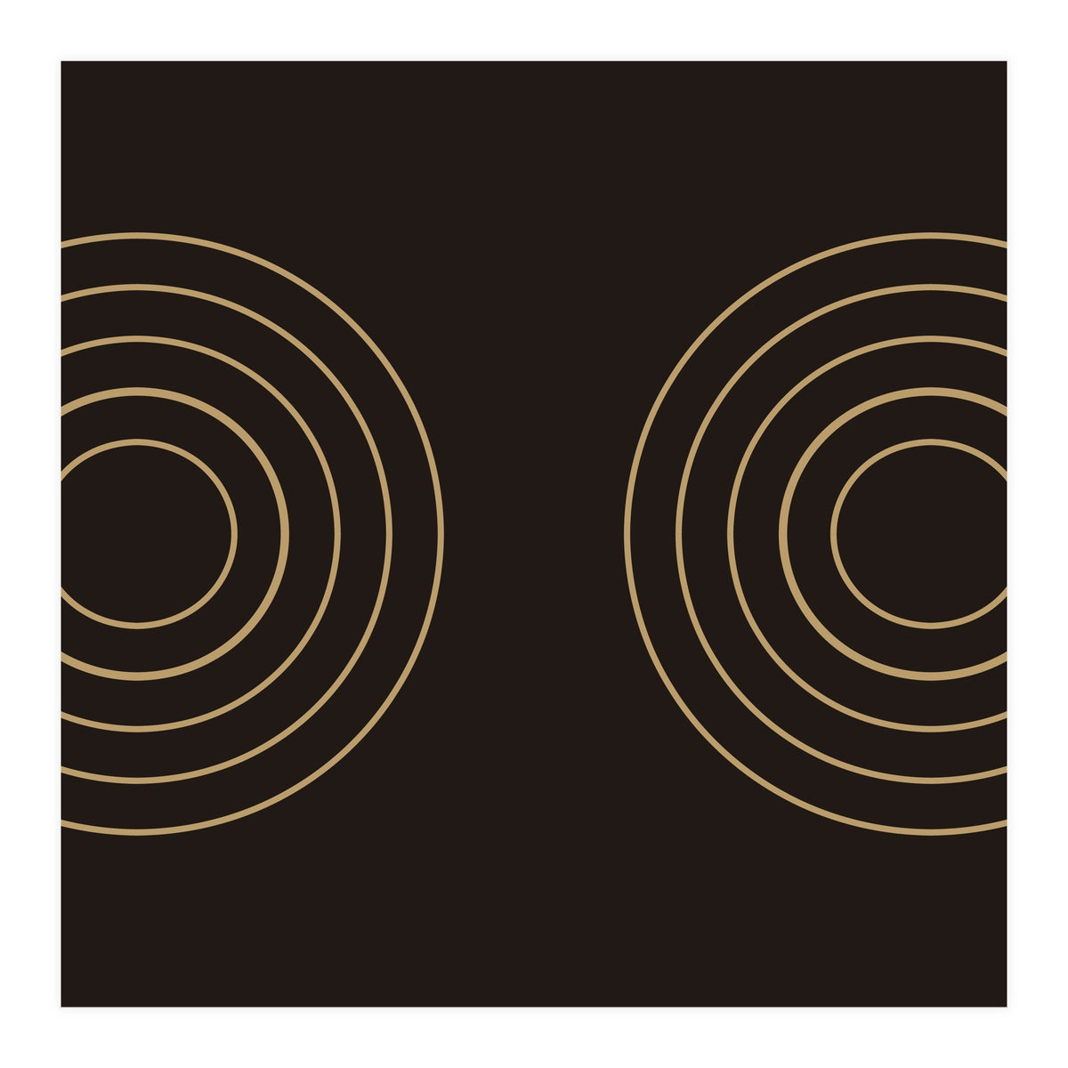 Golden circles | abstract minimal (Print Only)