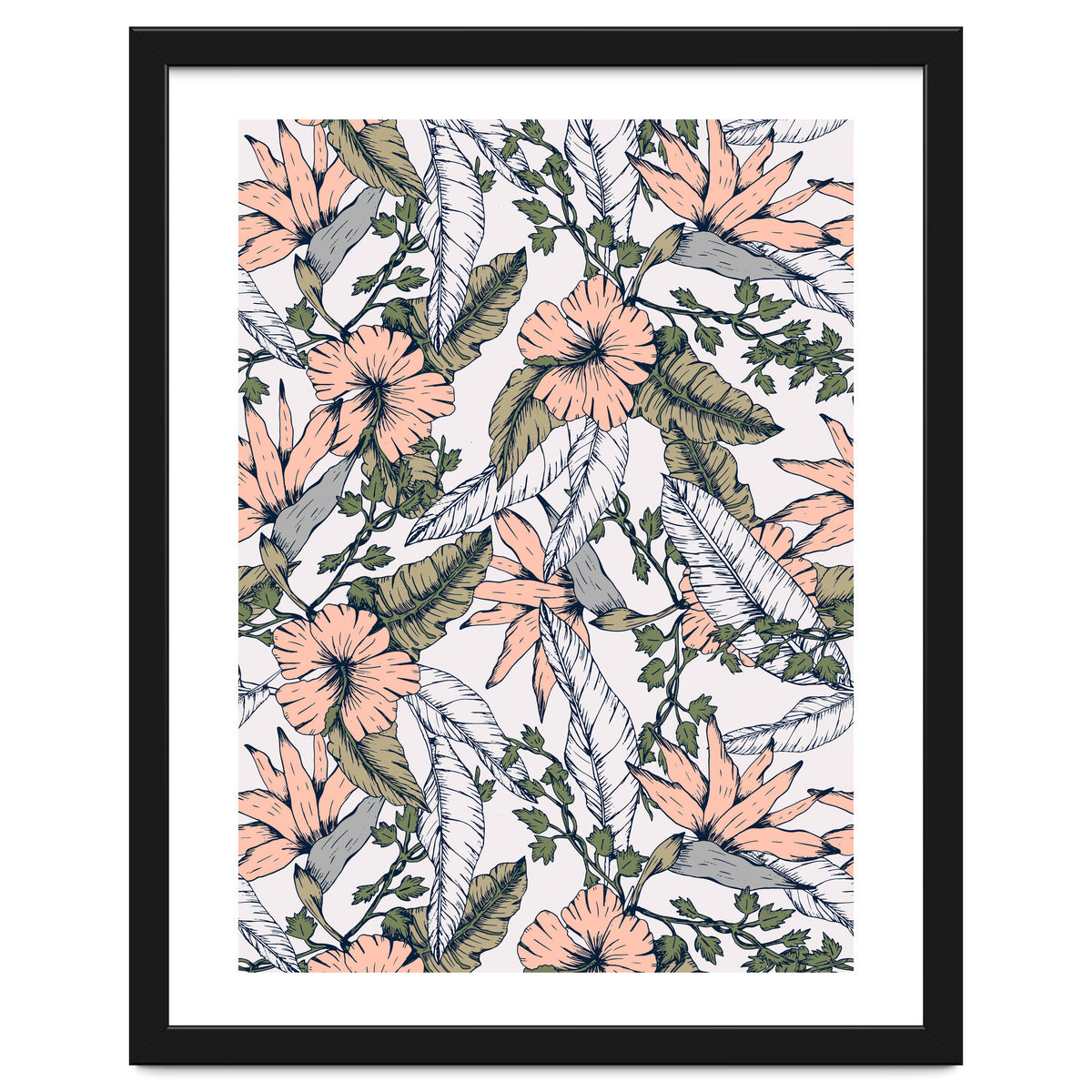 Tropical pattern pastel