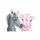 Zebra and Cow (Print Only) thumbnail