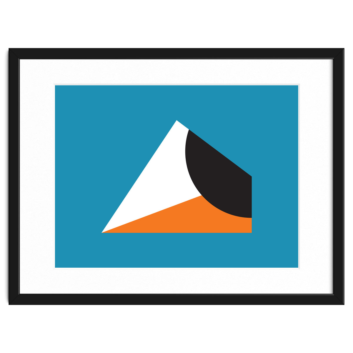 Geometric Shapes No. 16 - blue & orange