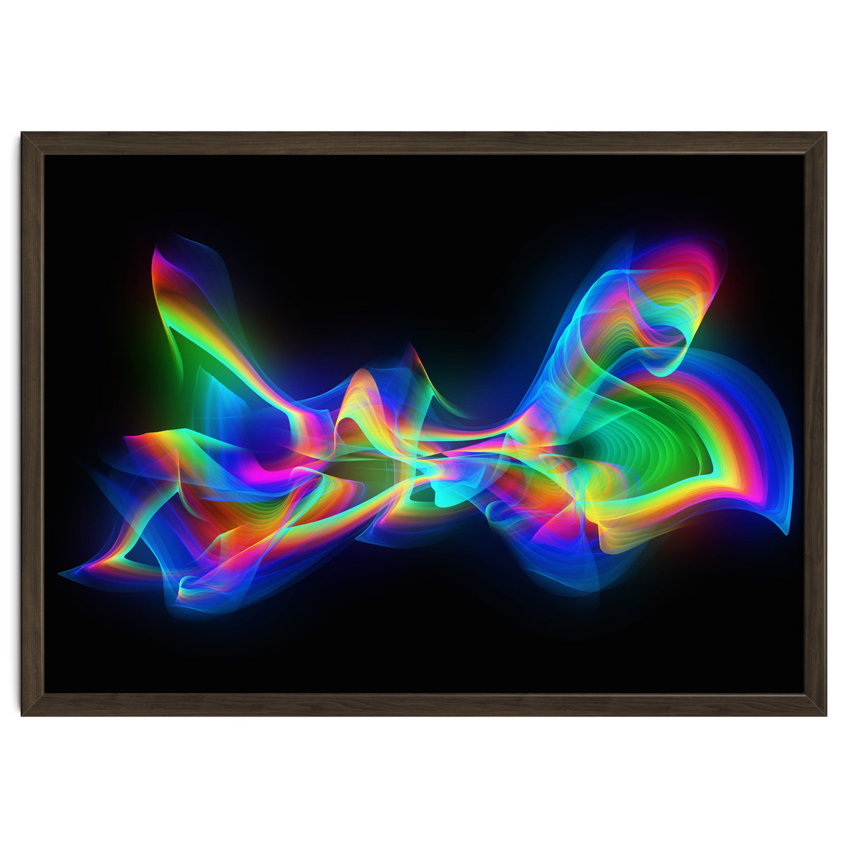 Abstract Colorful Flame Waves