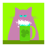 Saint Patrick's Day Lilac Cat  (Print Only) thumbnail