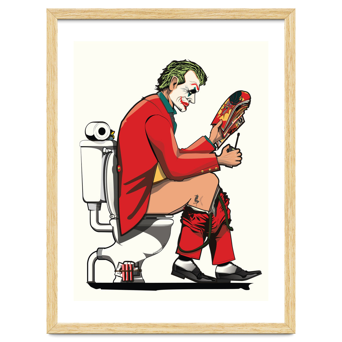 Joker on the Toilet, funny Bathroom Humour