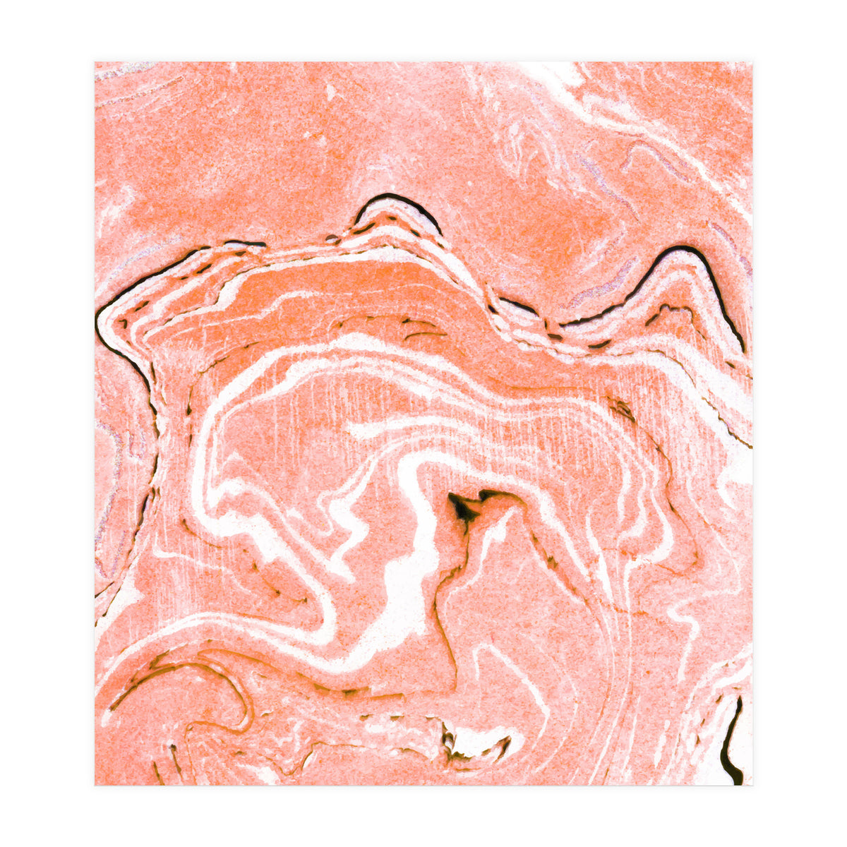 Coral Blush Marble (Print Only)