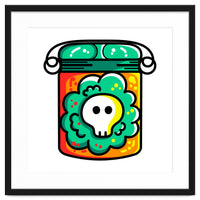 Kawaii Cute Skull In A Jar