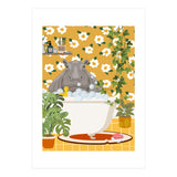 Hippo Taking a Bubble Bath (Print Only) thumbnail