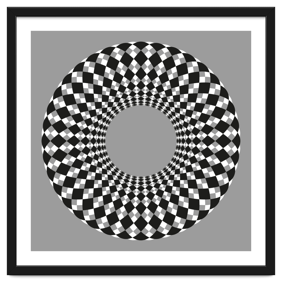 Black and white round