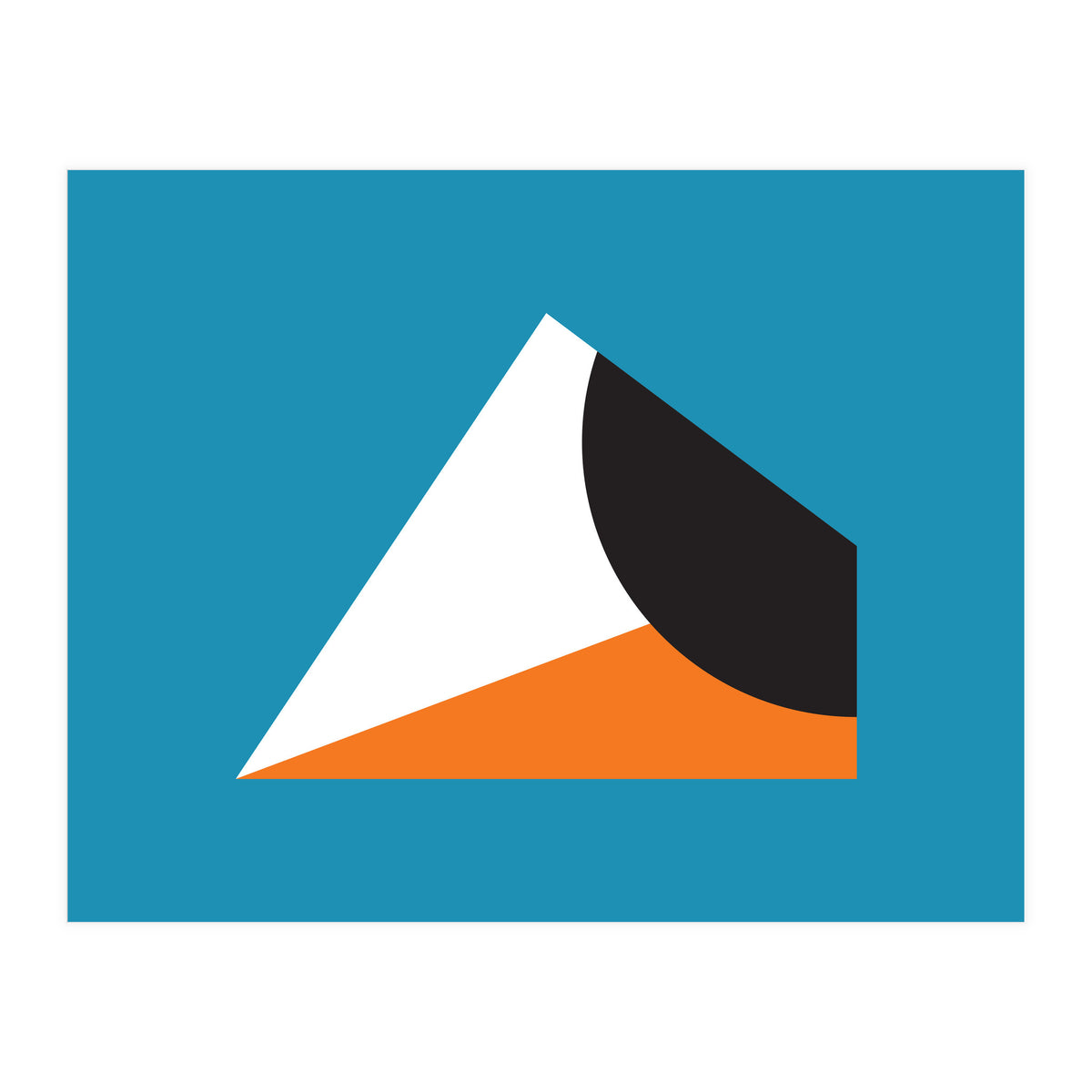 Geometric Shapes No. 16 - blue & orange (Print Only)