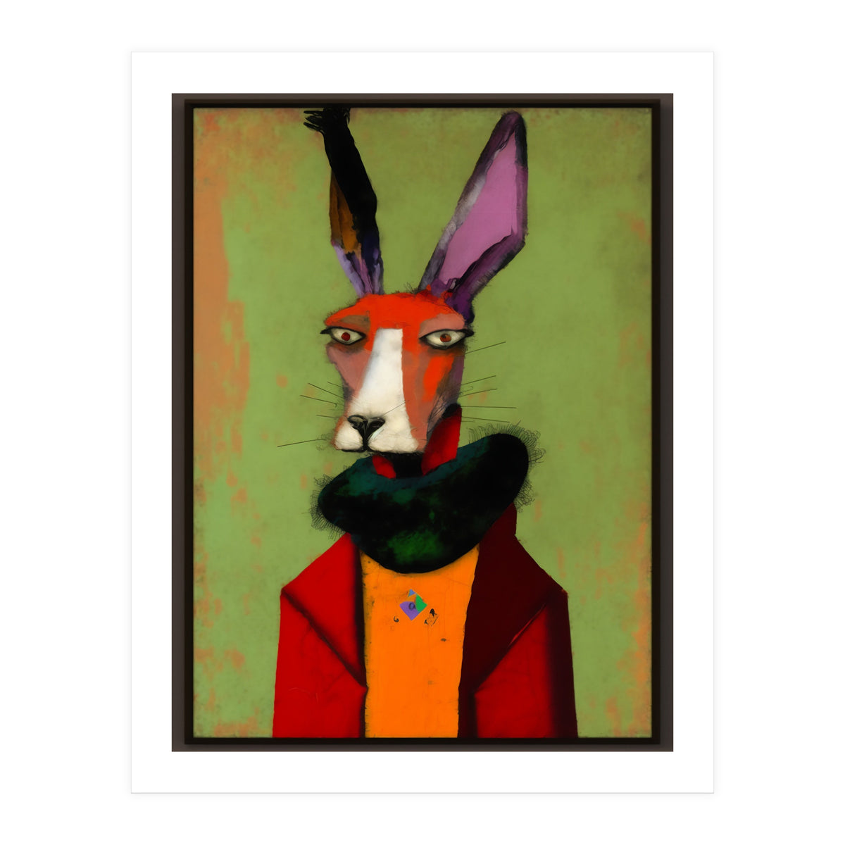 Hare In Clothes Portrait (Print Only)