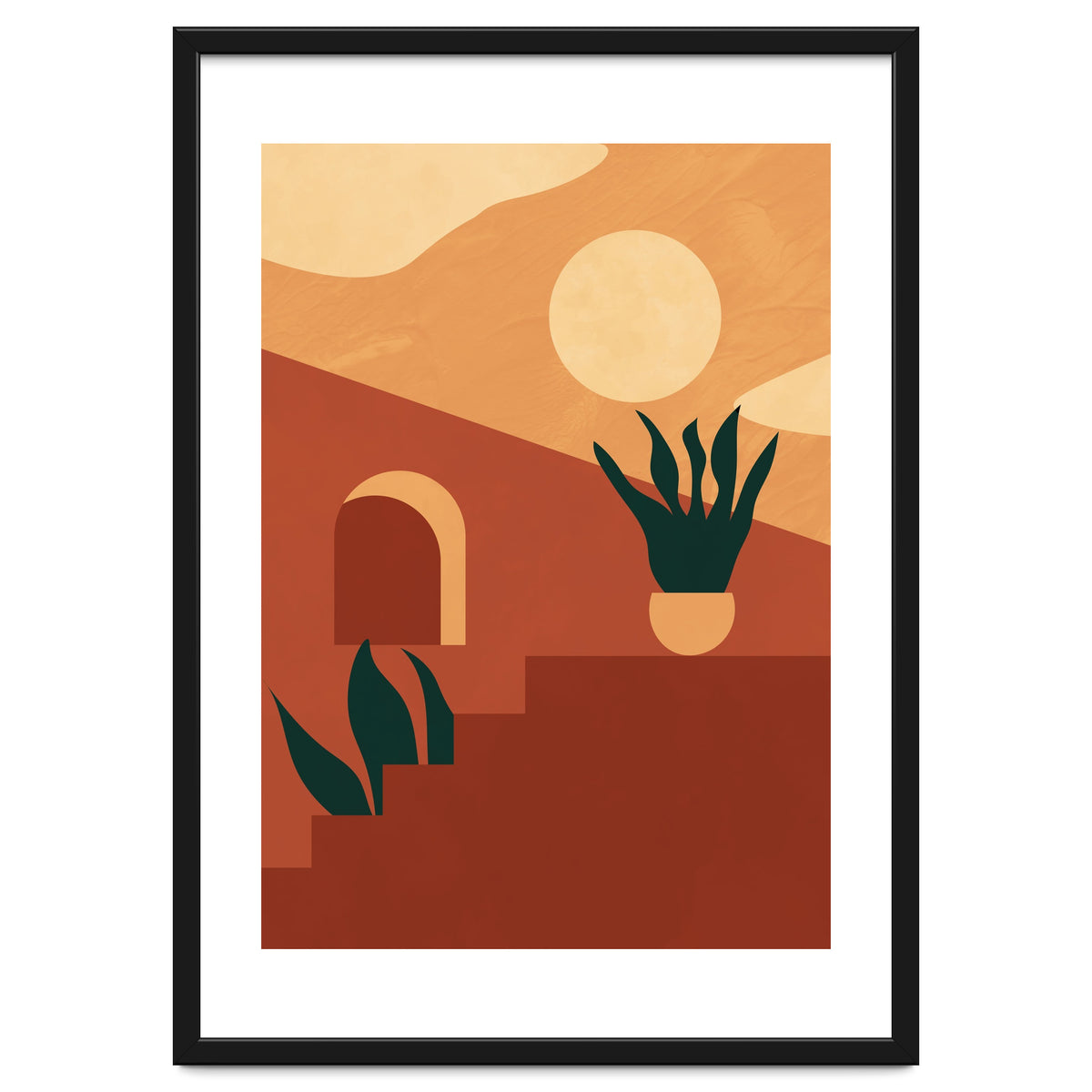 Boho  Desert Terracotta Print