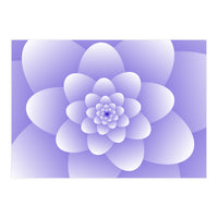 3d Abstract Purple Floral Spiral  (Print Only)