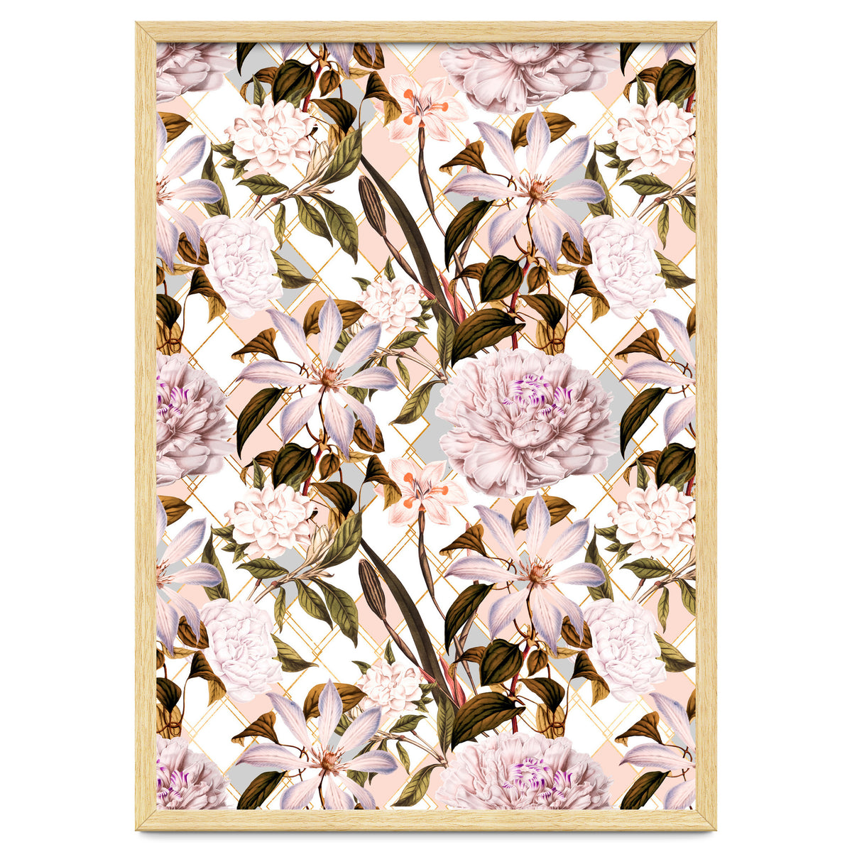 Pink flowering in geometric