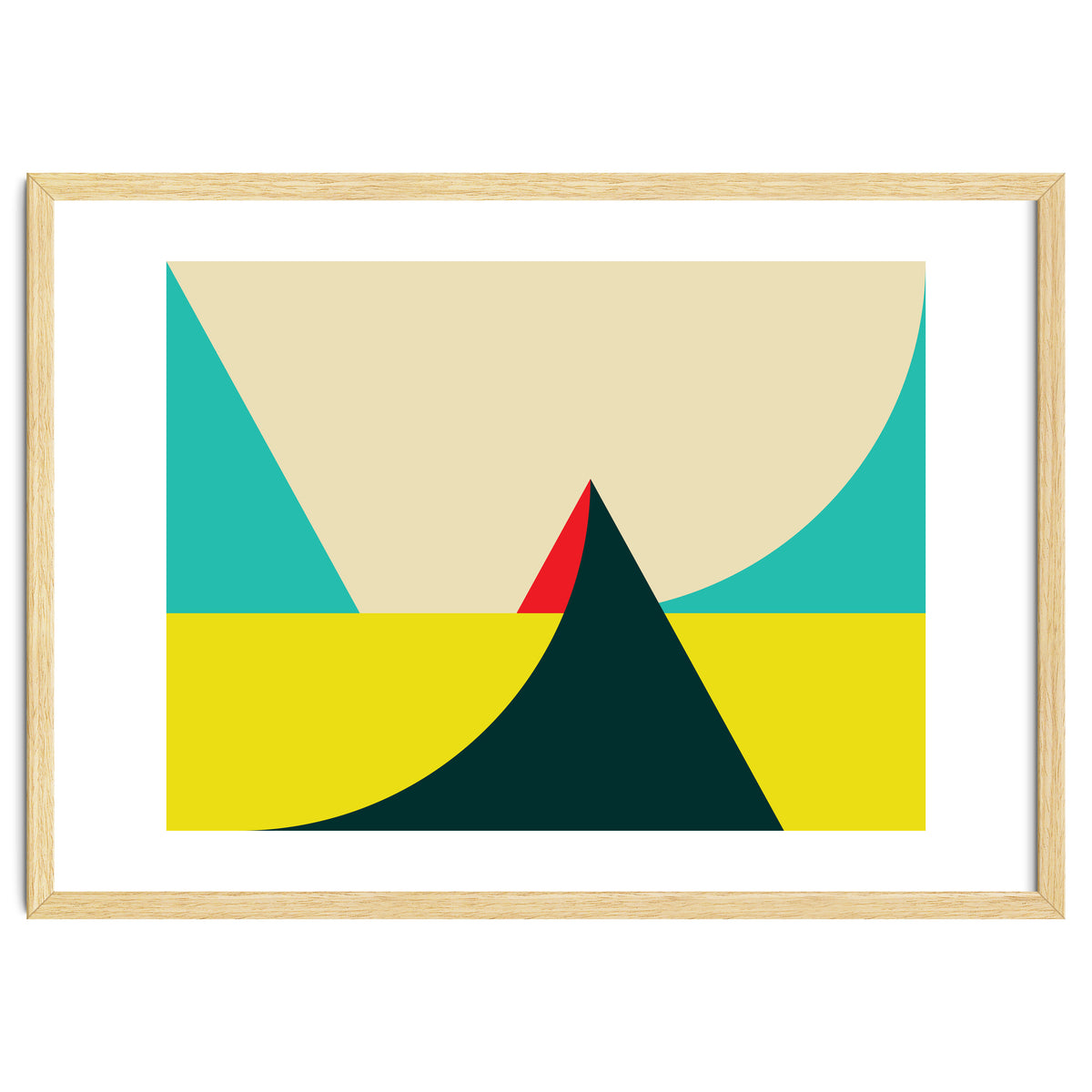 Geometric shapes No. 7 - yellow, turquoise, green & red