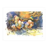 Garlic still life watercolor painting for kitchen  (Print Only) thumbnail