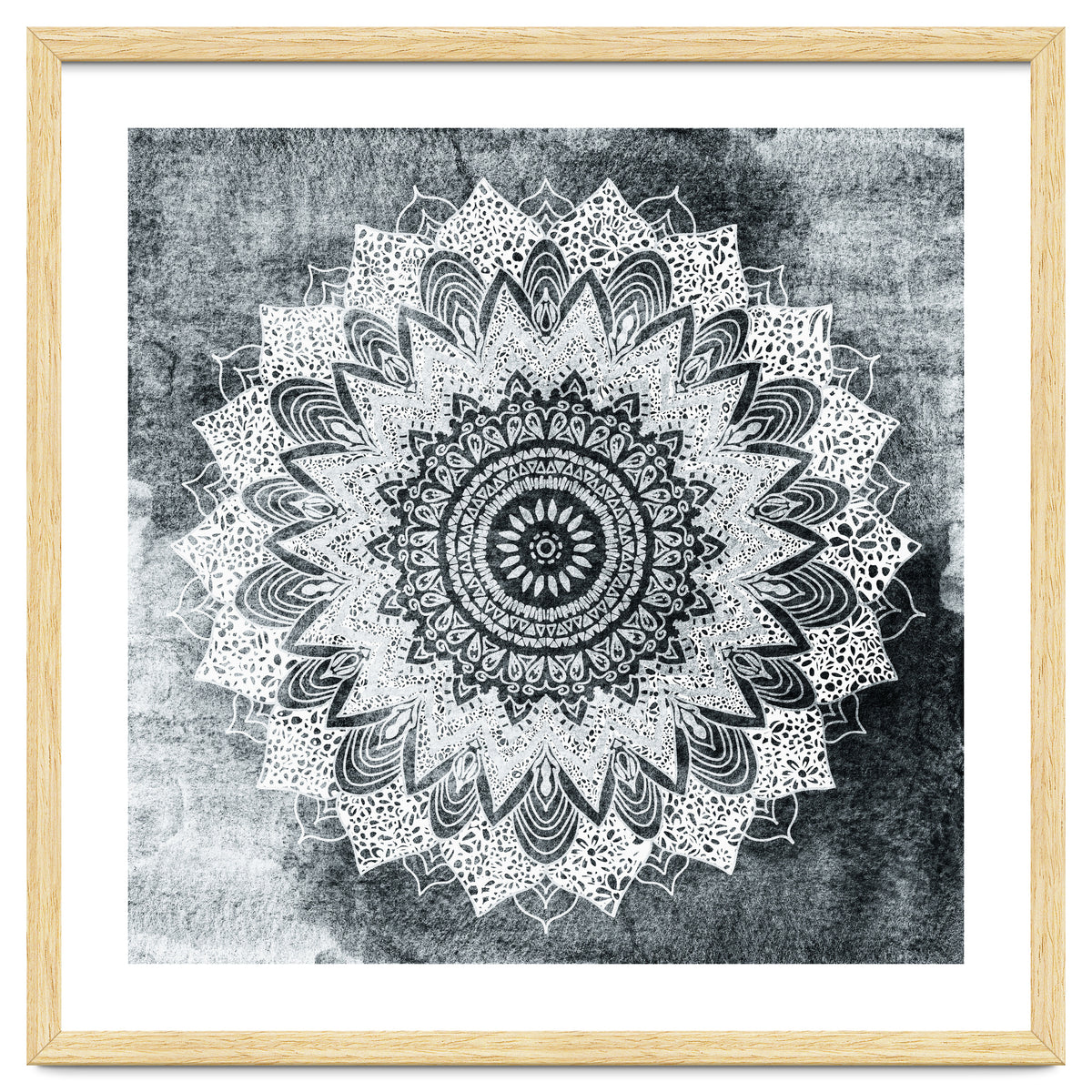Bohochic Mandala In Gray
