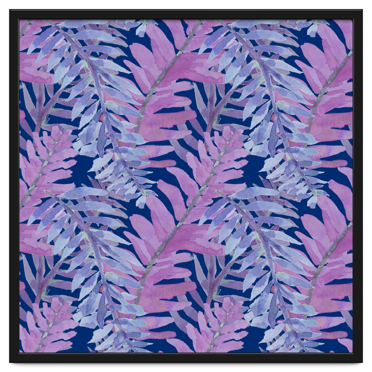 Woodland Ferns in Blue