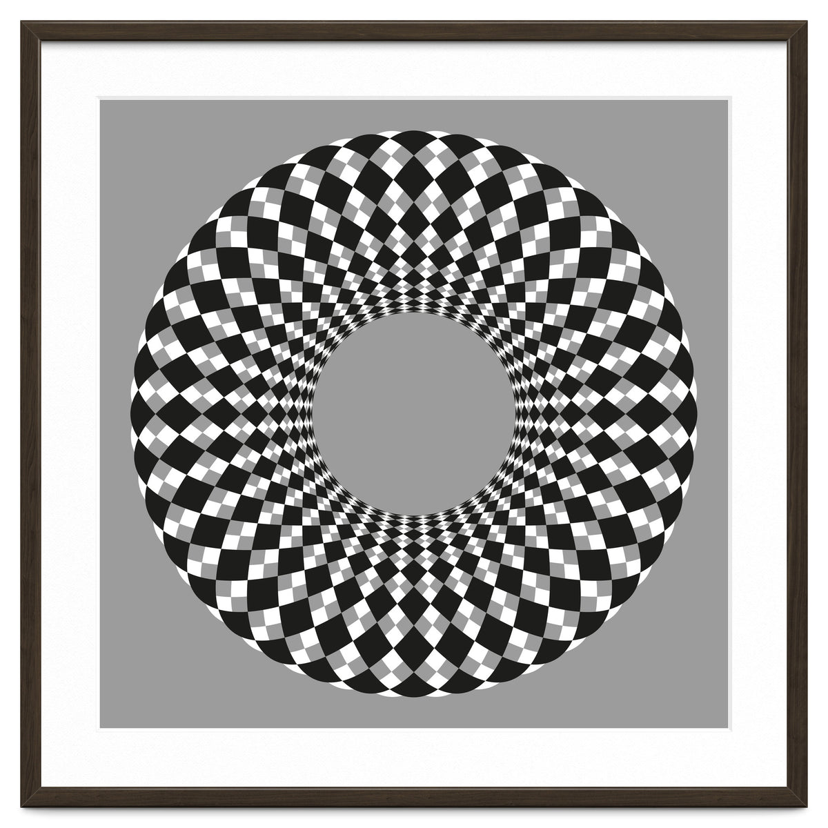 Black and white round