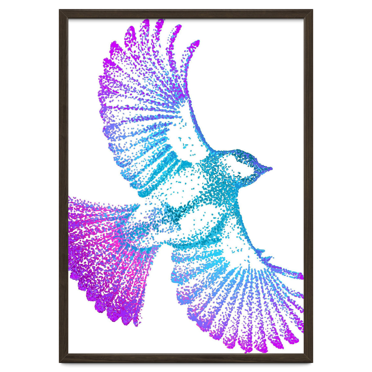 Flying Bird in Electric Blue
