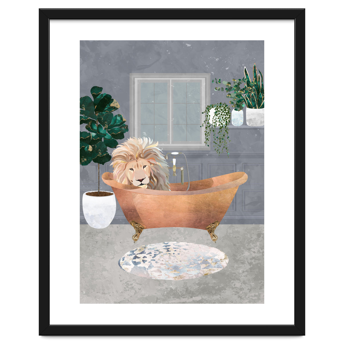 Lux Lion in a copper bath