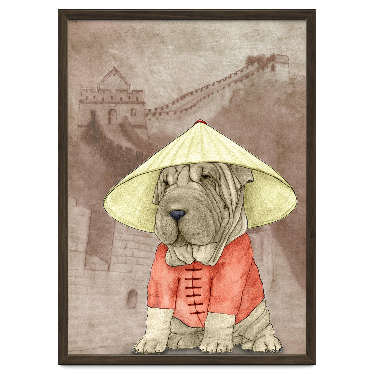 Sharpei With The Great Wall