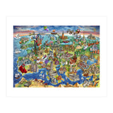 European World Wonders Illustrated Map (Print Only) thumbnail