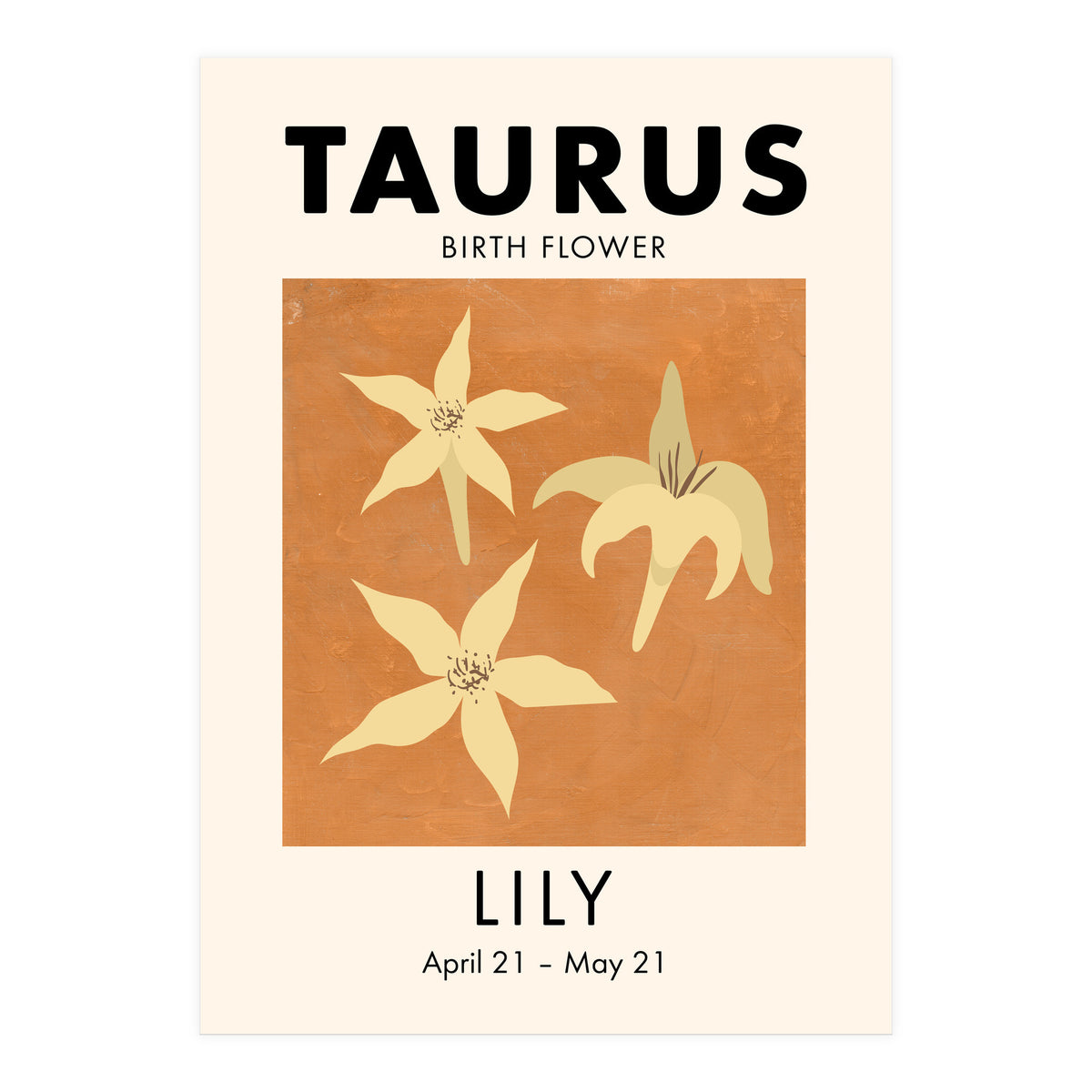 Taurus Birth Flower Lily (Print Only)
