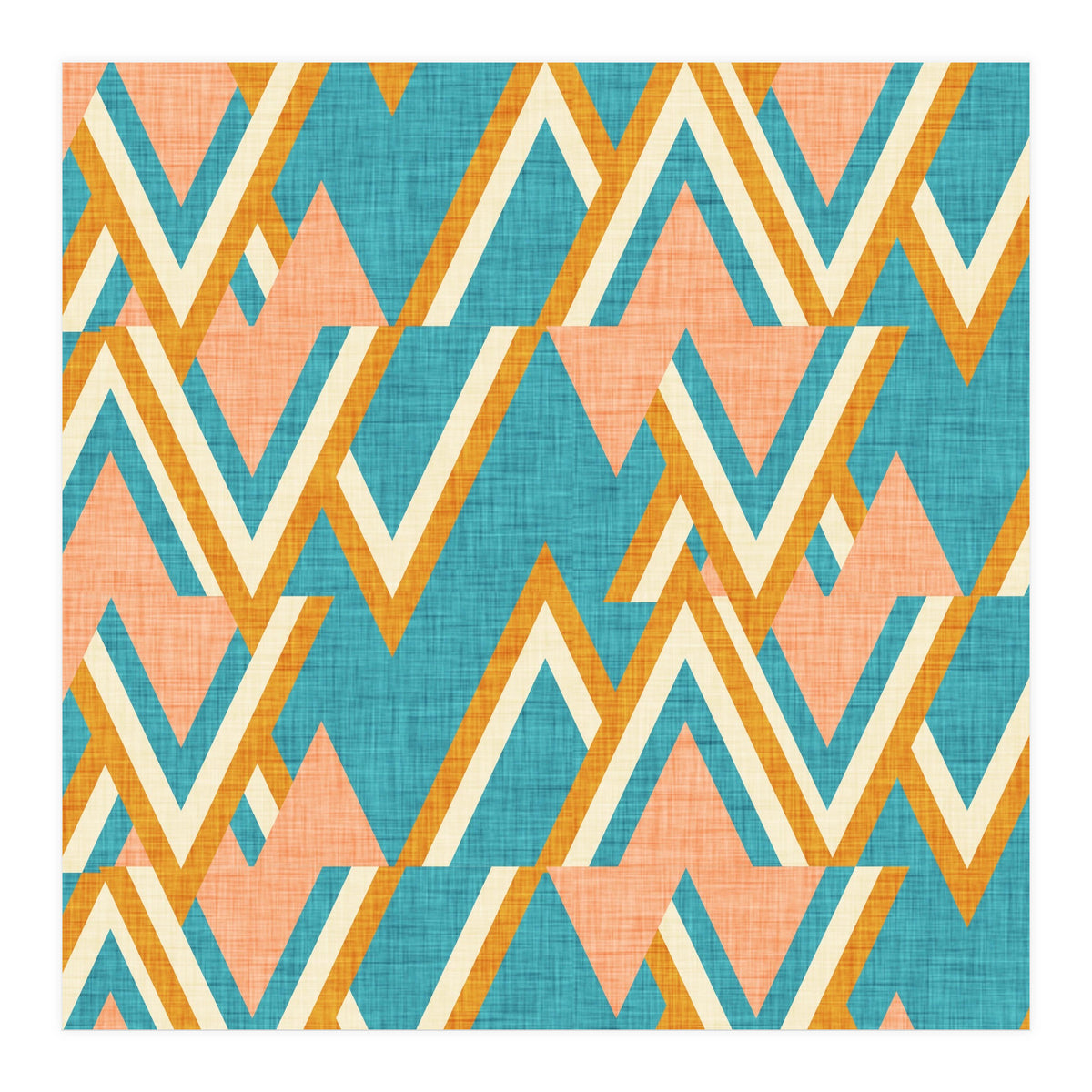 New Mid Mod Woods Blue  (Print Only)