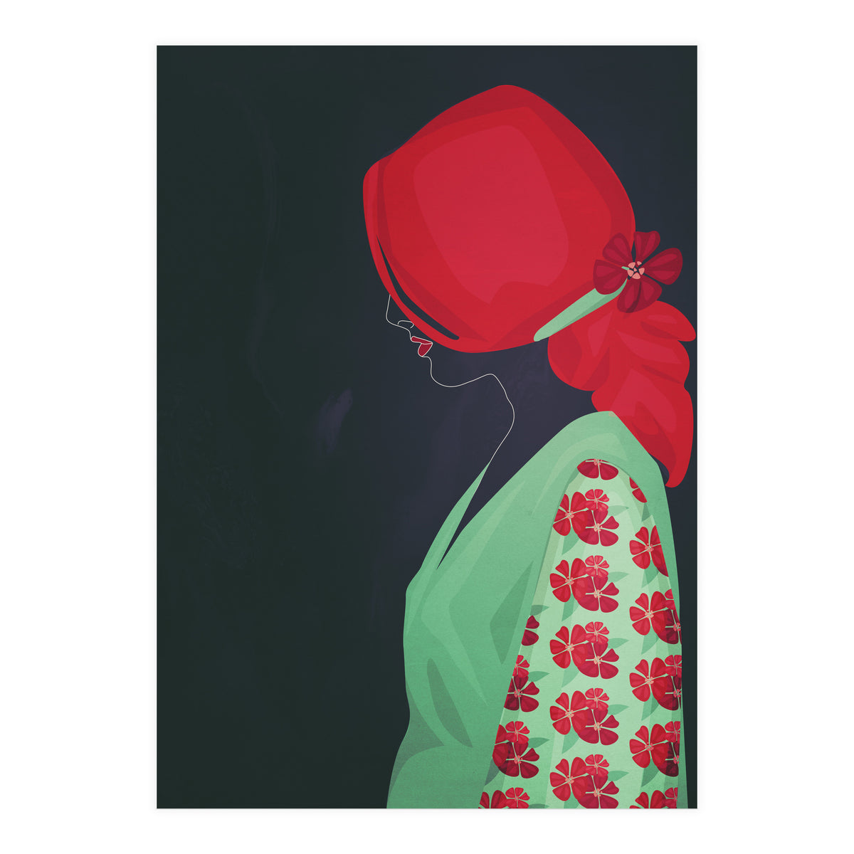 Redhead in Kimono (Print Only)