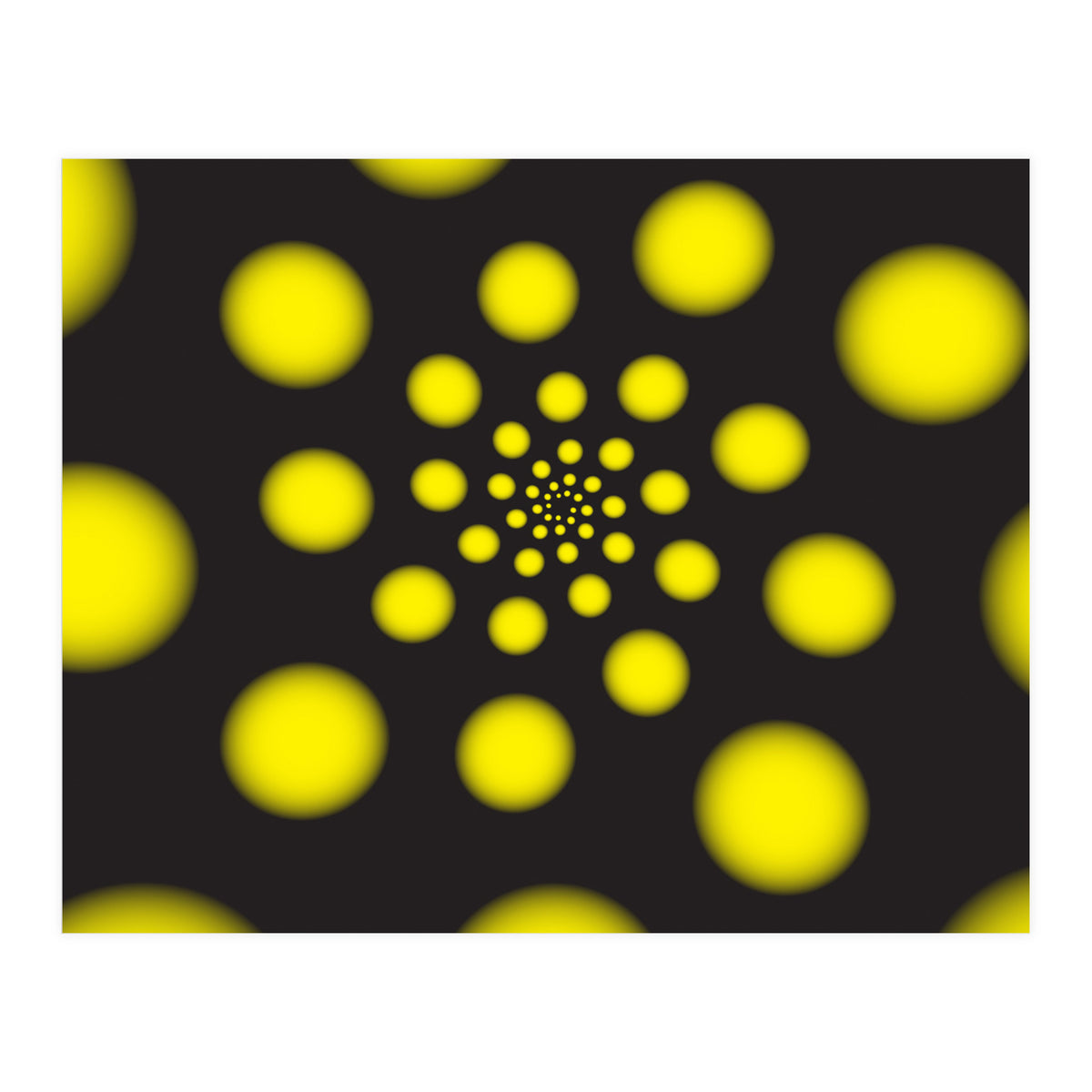 Yellow Spiral Dots (Print Only)