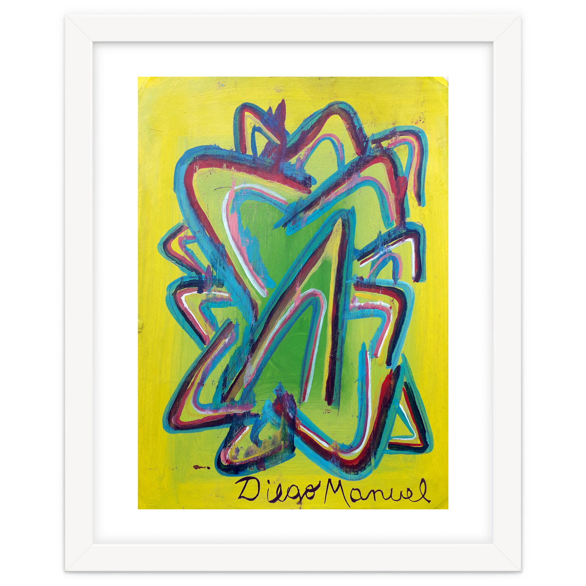 Forma Celeste Sobre Amarillo 2