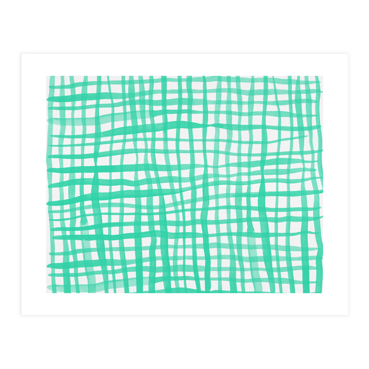 Aqua gingham pattern (Print Only)