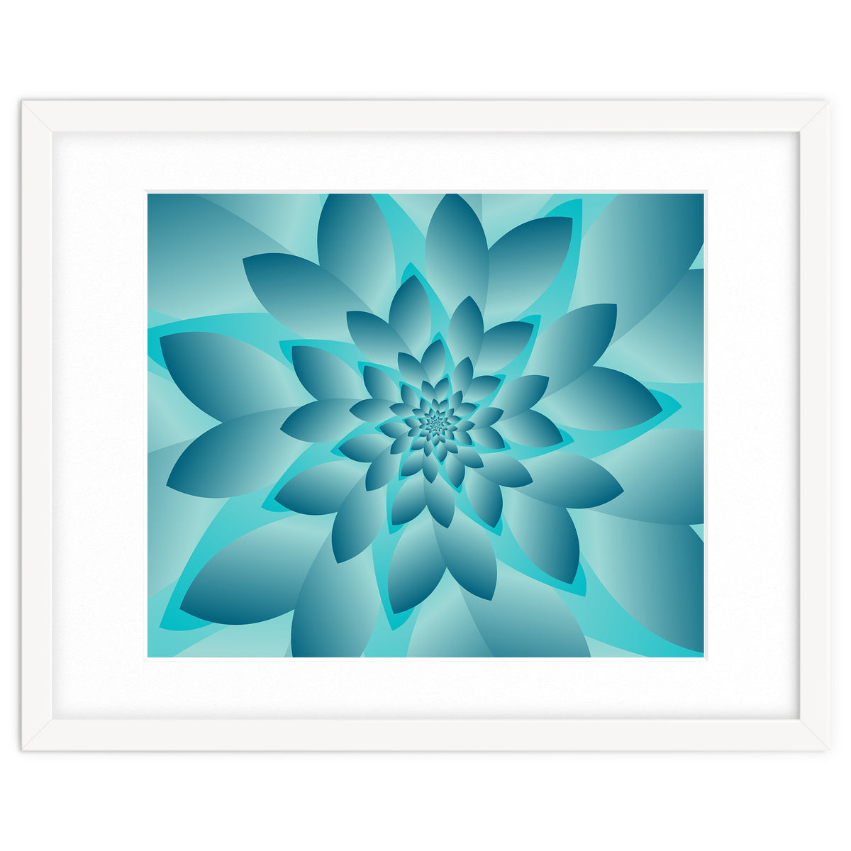 Abstract Modern Optical Illusion Floral Design Art