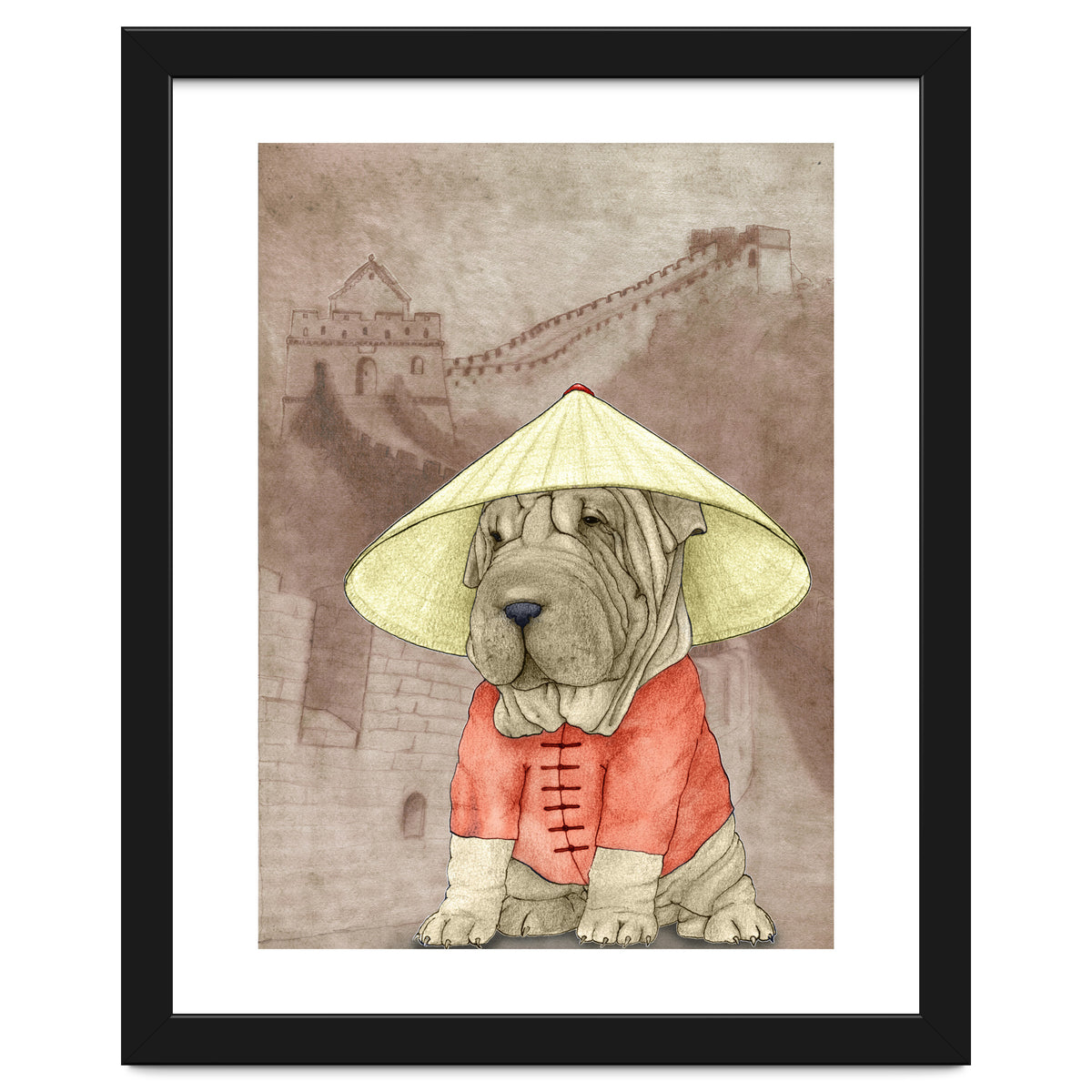 Sharpei With The Great Wall