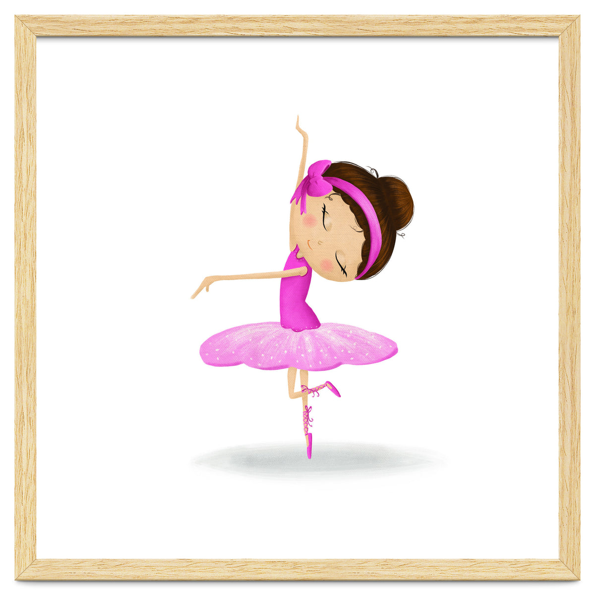 Adorable Twirling Ballerina Nursery Print