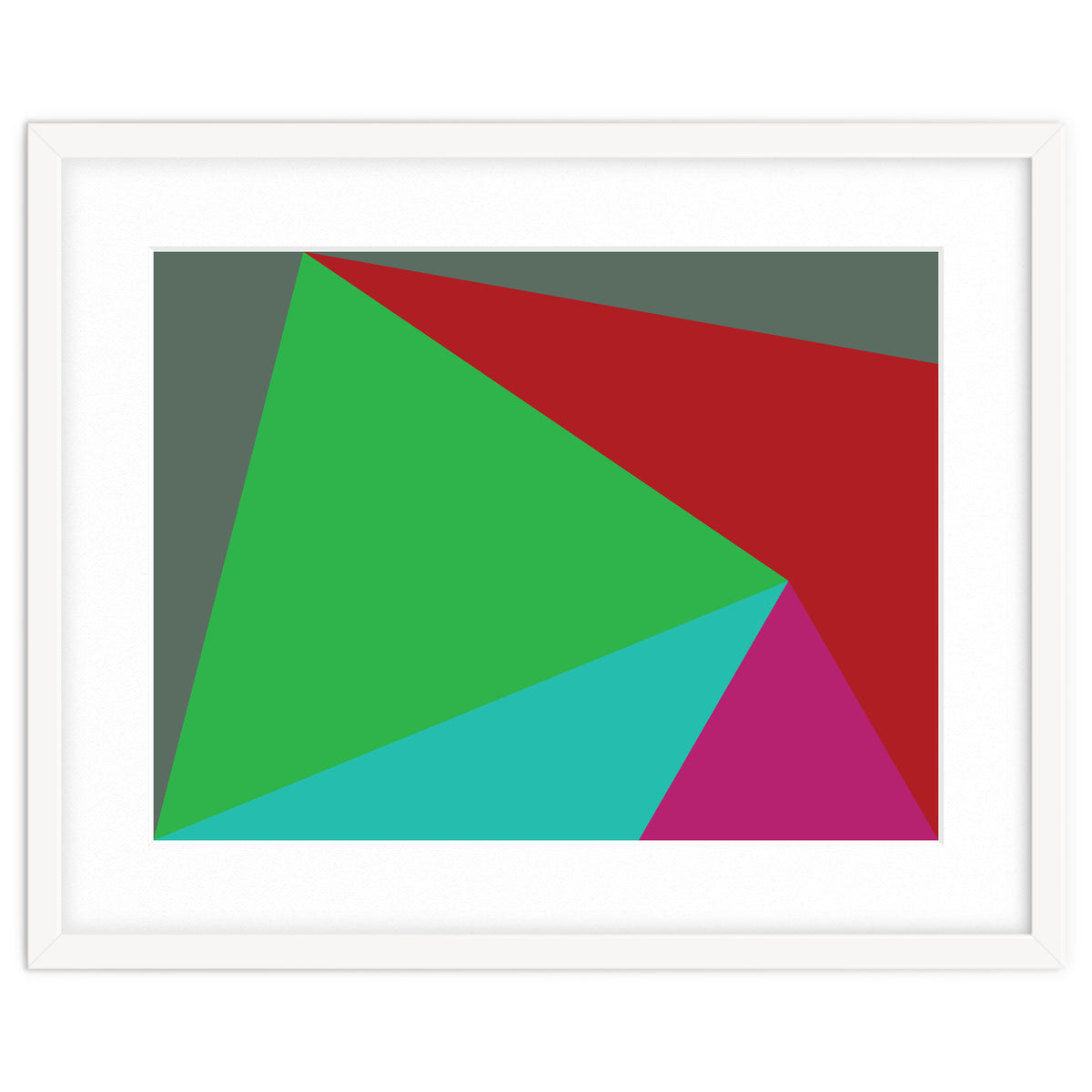 Geometric Shapes No. 19 -  green, magenta & blue