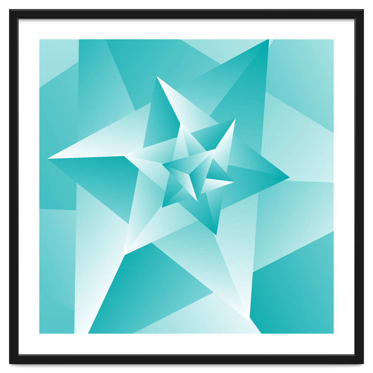 Bluish Trendy Triangle Pattern