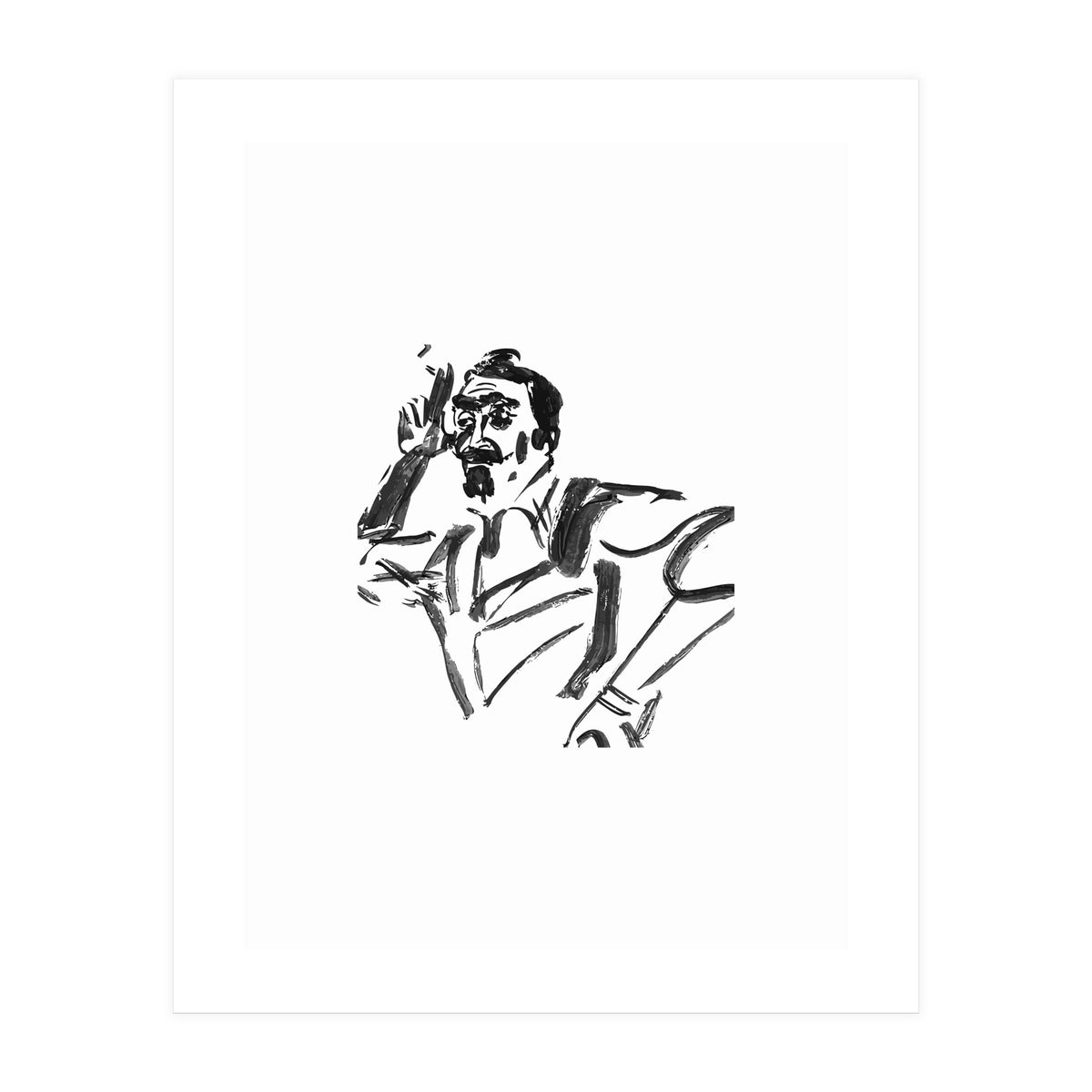Artist and painting (Print Only)