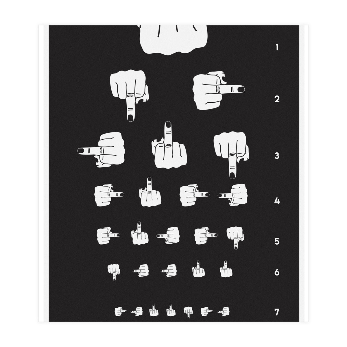 Middle Finger Vision Test (Print Only)