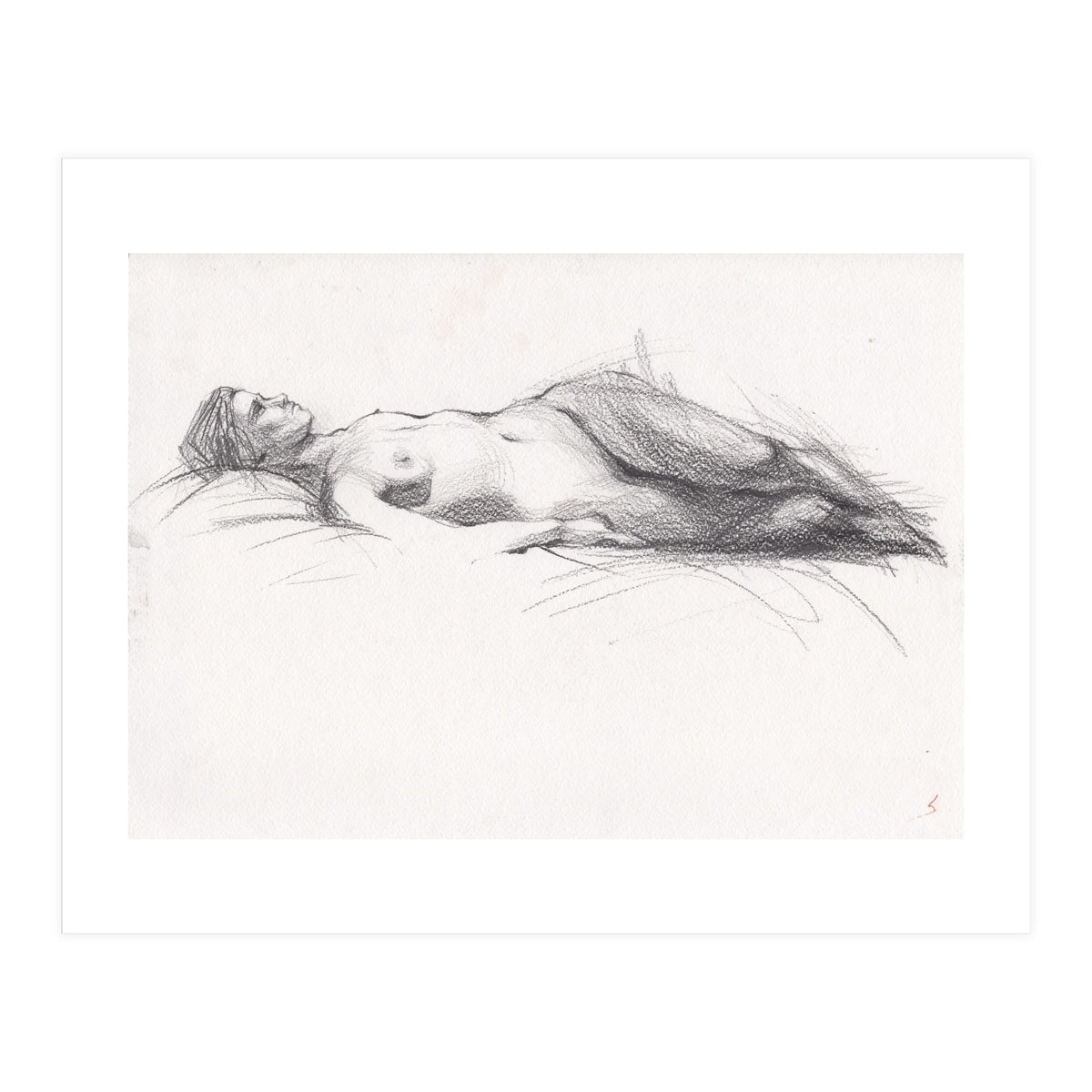 Beautiful erotic drawing of woman (Print Only)