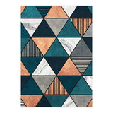Copper, Marble and Concrete Triangles 2 with Blue (Print Only) thumbnail