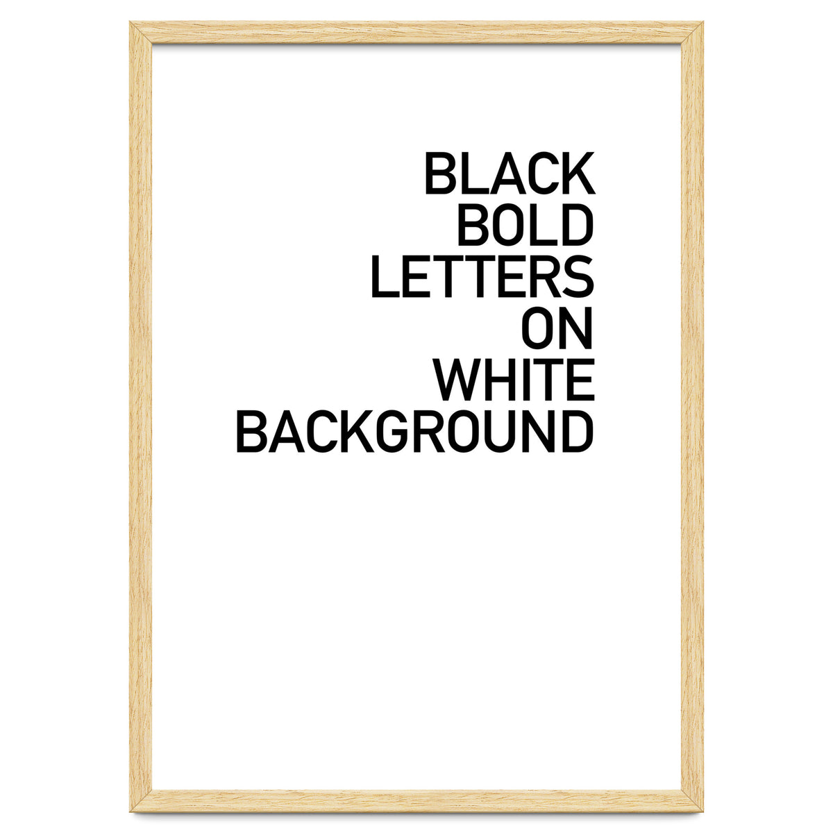 BLACK BOLD LETTERS