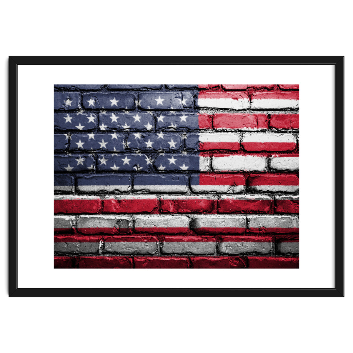 Wall painted US flag