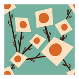 Blue Square Flower Bouquet (Print Only) thumbnail